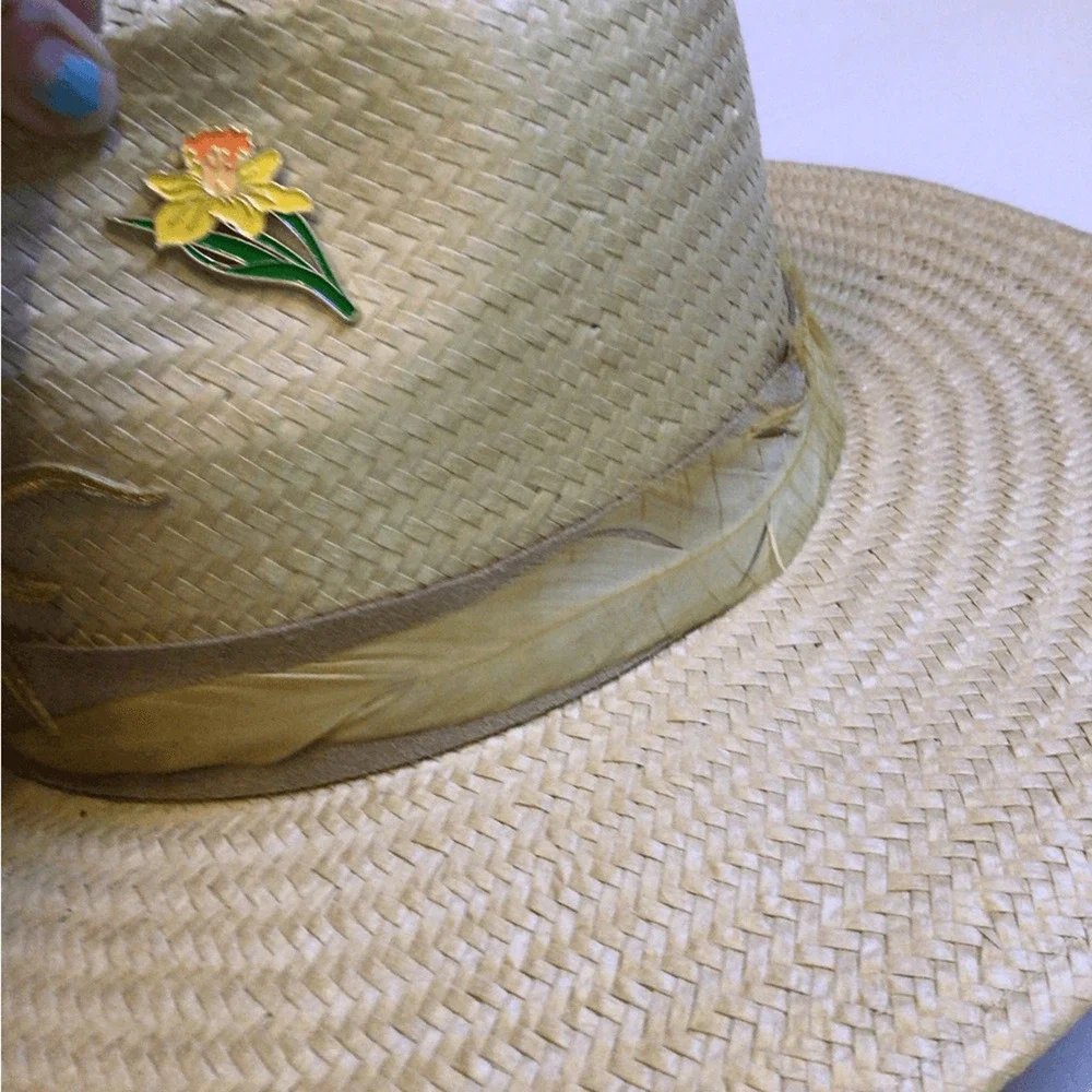 NEW ! wyeth X Ruxpinsrags Sunshine Straw Rancher Hat with Sun Accent